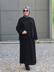 Şifon Detaylı Etekli Takım