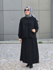 Şifon Detaylı Etekli Takım