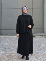 Şifon Detaylı Etekli Takım