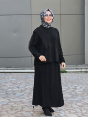 Şifon Detaylı Etekli Takım